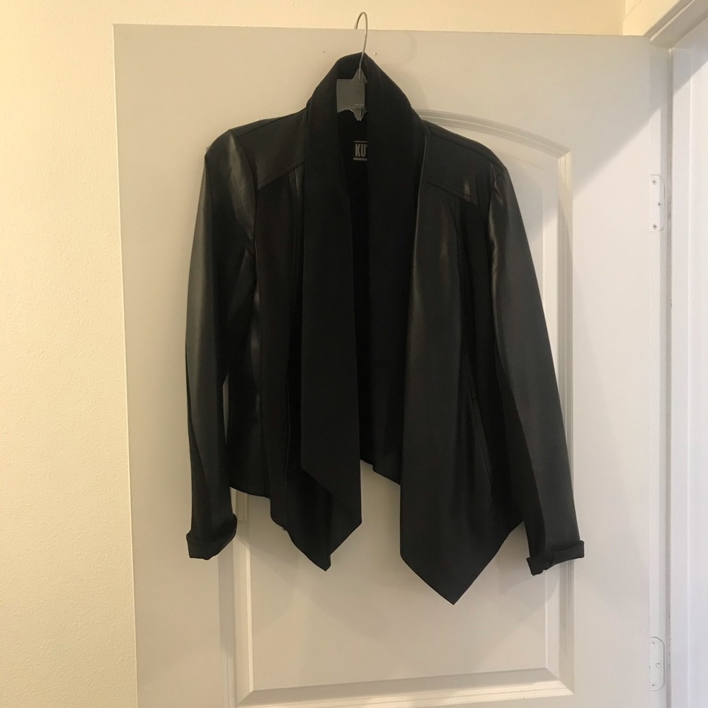 Black leather jacket